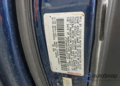 2002 Lexus Sc 430 z USA, uszkodzony, nr VIN JTHFN48Y420027104